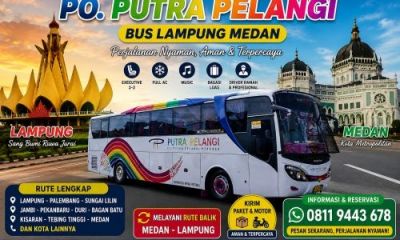 Agen Bus Lampung Medan Putra Pelangi Armada Nyaman dan Aman