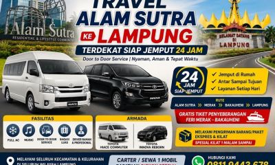 Travel Alam Sutra ke Lampung Terdekat Siap Jemput 24 Jam