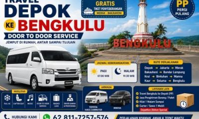 Travel Depok ke Bengkulu PP Siap Jemput & Antar Sampai Tujuan