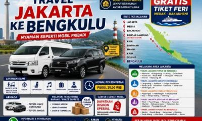 Travel Jakarta ke Bengkulu Nyaman Seperti Mobil Pribadi