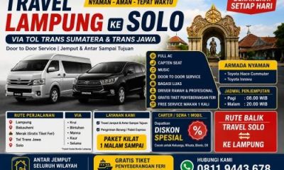 Travel Lampung ke Solo Via Tol Trans Sumatera & Trans Jawa