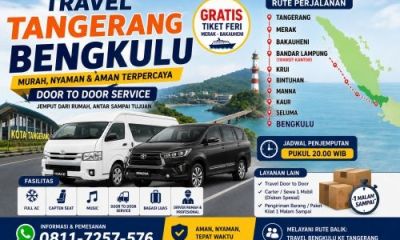 Travel Tangerang Bengkulu Murah & Layanan Jemput dari Rumah